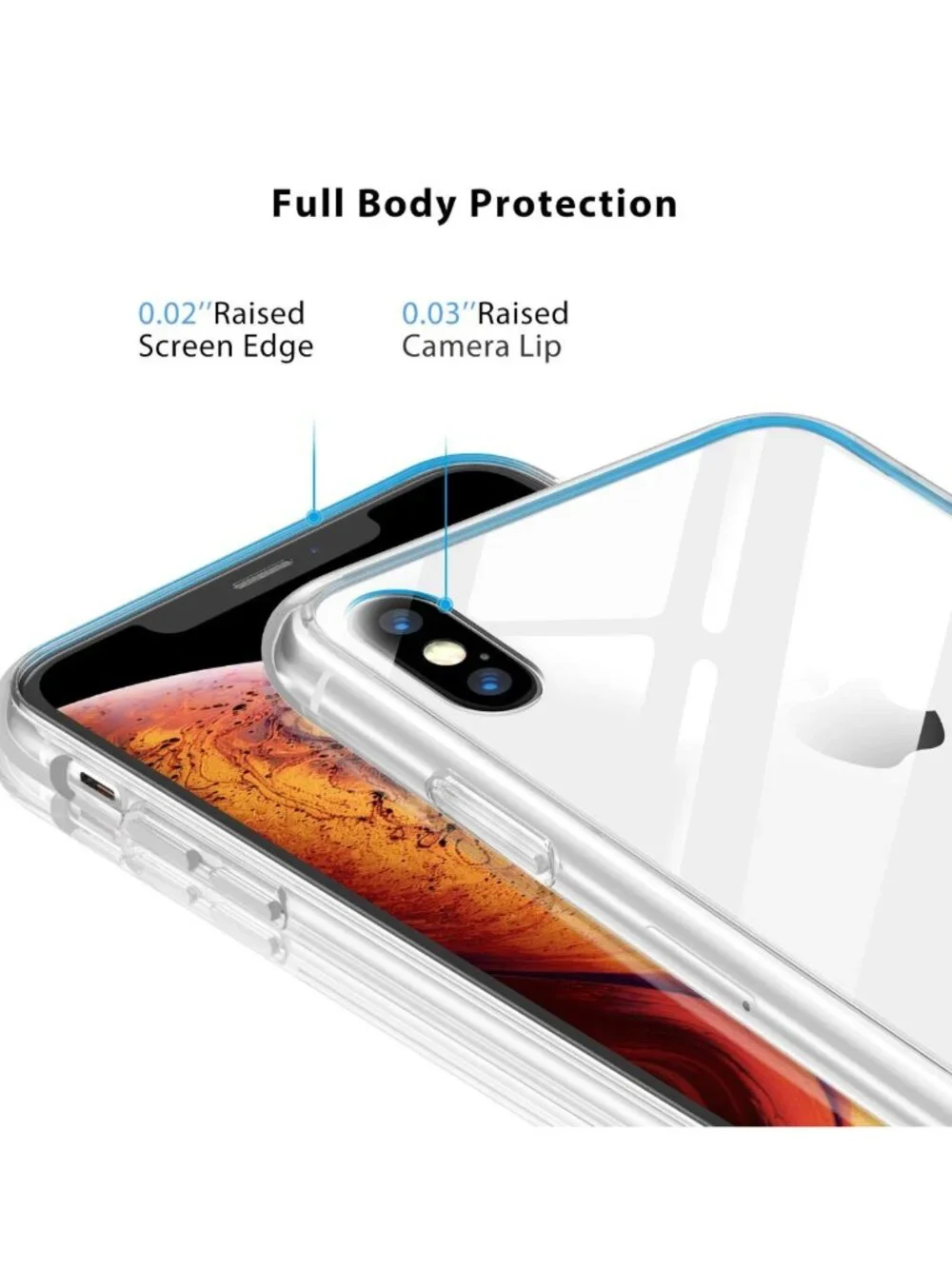 NEW iPhone 10 X XS Case Clear 360 Full Body Transparent Protective Bumper Cover
